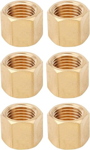 4 قطع غطاء أنبوب نحاسي 1/4 NPT، غطاء ضغط نحاسي 1/4 بوصة مع رأس سداسي خارجي متين غطاء نهاية صمام التوقف تركيبات التوصيل لخط زيت الماء والغاز in Saudi Arabia