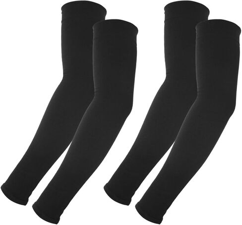 YUXIANLB 4 Pairs UV Sun Protection Arm Sleeves for Men and Women, Outdoor Sport Cooling Arm Compression Sleeves, Tatto Cover Up Sleeves for Men, Gardening Sleeves in Saudi Arabia