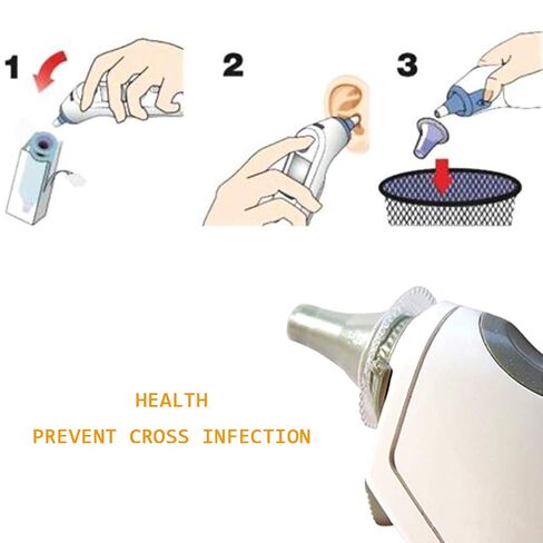 20Pcs Dedicated Disposable Thermometer Probe Covers for Thermometer (White) in Kuwait