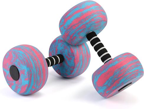 2Pack Aquatic Dumbbells,Aerobic Exercise Foam Dumbbell Pool Resistance,Pool Fitness Resistance Tools for Men Women Water Workouts in Kuwait
