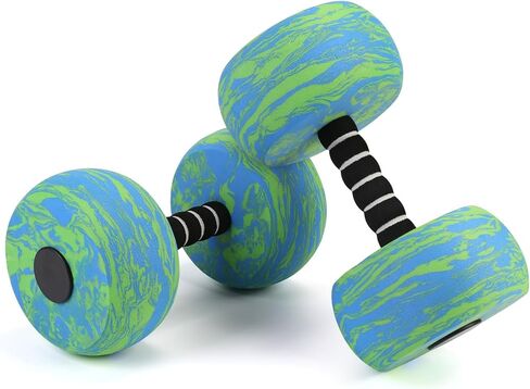2Pack Aquatic Dumbbells,Aerobic Exercise Foam Dumbbell Pool Resistance,Pool Fitness Resistance Tools for Men Women Water Workouts in Saudi Arabia