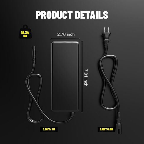 مدرج UL & CE مدرج محول شاحن سكوتر 53.5V 2A متوافق مع NIU KQI3 ، KQI3 Pro/Sport/Max ، KQI2 ، KQI2 Pro ، KQI1 ، KQI 1PRO/Sport in Saudi Arabia