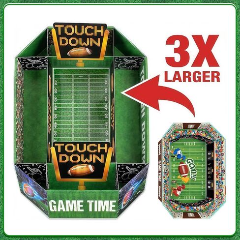 صينية طعام لمستلزمات حفلات كرة القدم - ملعب كبير للوجبات الخفيفة مقاس 25 × 20 بوصة، صينية تقديم لحفلات السوبر بول - ديكورات حفلات كرة القدم مع عرض الطعام ليوم اللعبة in Kuwait