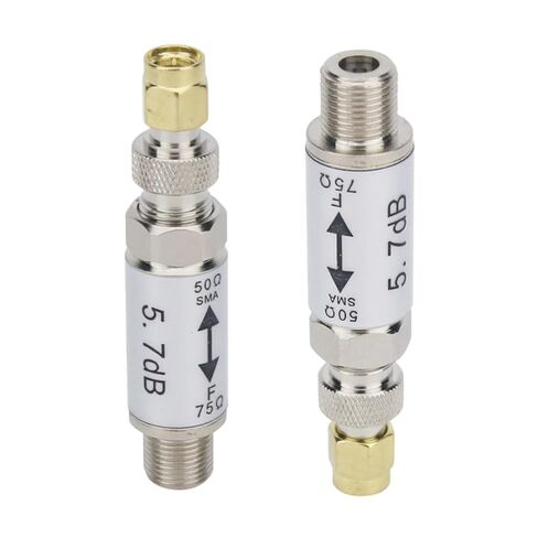 Industrial Metal Adapter Female to F Male Connector 50 75ohm Impedance Converter 0 to 3GHz for Radio Repair Impedance Adapter in Saudi Arabia