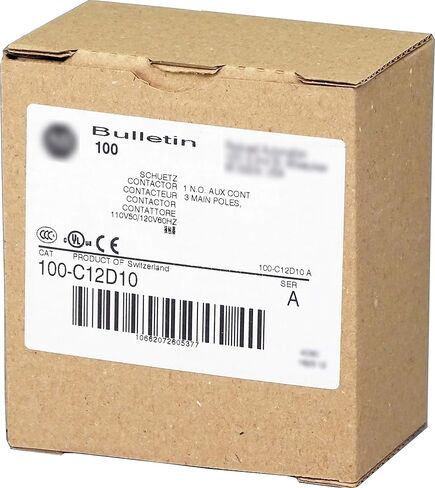 100-C12D10 100-C موصل IEC، 12 أمبير، 110/120 فولت تيار متردد، ملف 50/60 هرتز، 1 NO. 0 نورث كارولاينا، محطات المسمار in Saudi Arabia