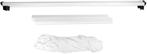 حزمة Rockville RFAAW: واجهة DJ للحدث مكونة من 6 ألواح بعرض 110 بوصة × ارتفاع 47.2 بوصة، كشك إطار خفيف الوزن مع حقيبة وأغطية، ملحق واجهة DJ باللون الأبيض RAPFAW مع لوحتين إضافيتين قابلتين للطي، عنصرين in Kuwait