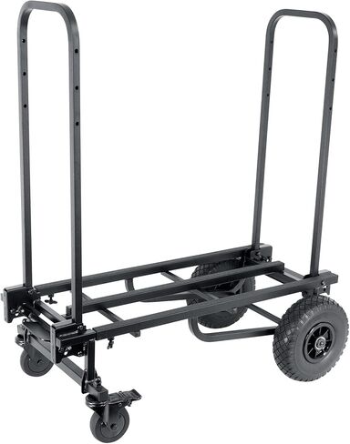 حزمة Rockville Rock Cart Pro: سيارة نقل دوارة لمعدات DJ بسعة 700 رطل، ملحق رف عربة التسوق، رف علوي/مرفق طاولة، عنصرين in Saudi Arabia