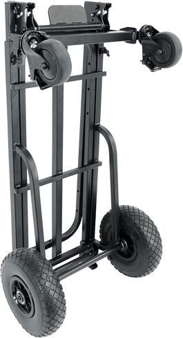 حزمة Rockville Rock Cart Pro: سيارة نقل دوارة لمعدات DJ بسعة 700 رطل، ملحق رف عربة التسوق، رف علوي/مرفق طاولة، عنصرين in Saudi Arabia