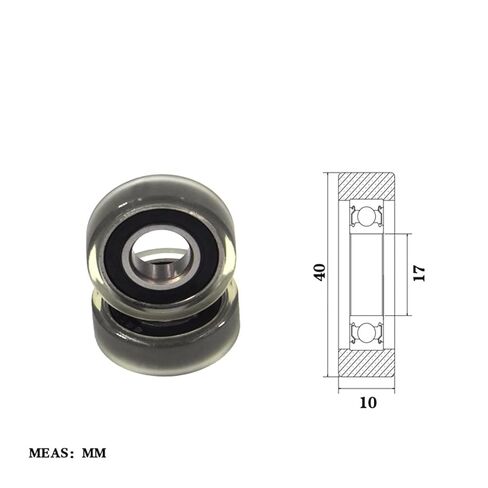 Polyurethane Molded Bearing PU690340-10 Rubberized Pulley Guide Wheel in Saudi Arabia