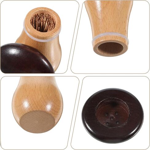 حامل أعواد أسنان الفطر، موزع حامل أعواد الأسنان مع 150 قطعة من أعواد الأسنان، حوامل أعواد أسنان لطيفة ومضحكة حاوية خشبية للمطبخ على شكل فطر لإكسسوارات ديكور طاولة المنزل in Kuwait