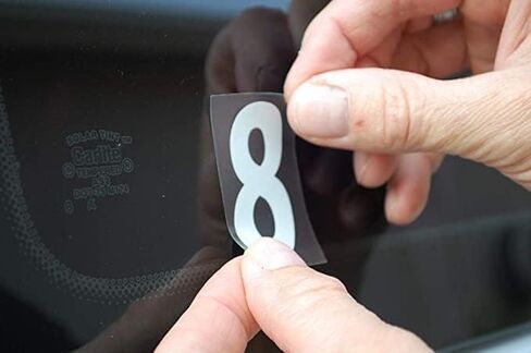 Yellow Vinyl Numbers Stickers 0-9 (2 of Each Number, 20 Total Numbers) Choose from 1/2" to 12" Sizes. (V746) (1") in Saudi Arabia