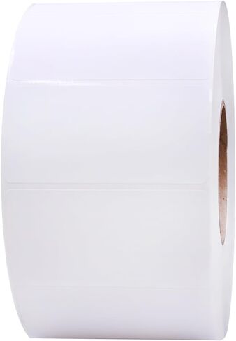 4 x 2 Direct Thermal Perforated White Labels, 3″ Inch Core, 3000 Count - Label Paper for Thermal Printer Labels, Permanent Adhesive, Suitable for Various Industries in Saudi Arabia