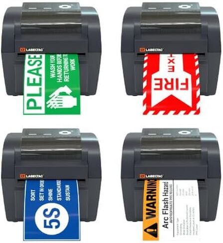 طابعة الملصقات الصناعية LabelTac 4 - قم بإنشاء ملصقات مخصصة من ½ بوصة إلى 4 بوصة - ملصقات متينة ومقاومة للعوامل الجوية للاستخدام المكتبي والشحن والصناعي in Kuwait