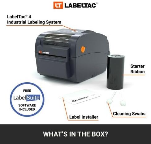 طابعة الملصقات الصناعية LabelTac 4 - قم بإنشاء ملصقات مخصصة من ½ بوصة إلى 4 بوصة - ملصقات متينة ومقاومة للعوامل الجوية للاستخدام المكتبي والشحن والصناعي in Kuwait