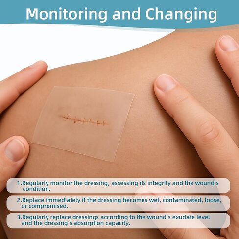 Hydrocolloid Bandages for Wound Care Dressing, 6.6ft Hydrocolloid Roll DIY Size & Shape Hydrocolloid Patch Tape with Self-Adhesive for Burn, Blister, Acne Care (2in x 6.6ft) in Kuwait