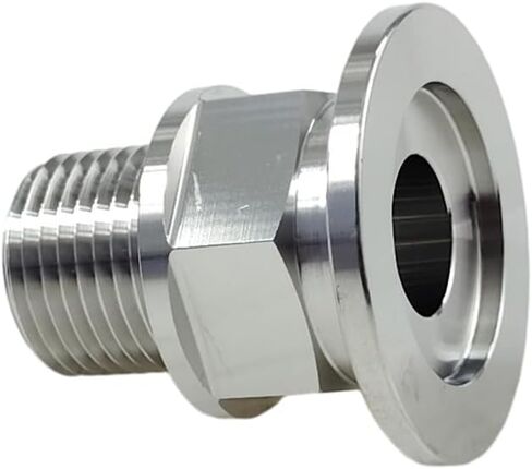 محول ذكر من الفولاذ المقاوم للصدأ KF-25 إلى NPT، وشفة ISO-KF NW-25 إلى محول تركيب الأنابيب الملولبة (1/2 بوصة NPT) in Kuwait