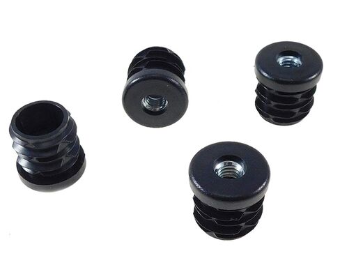 Round Plastic Threaded Tube Inserts - 4 Pack Threaded 1"(OD) Round Plastic Tubing Insert 1/4-20 Threads - Threaded Tubing Inserts Threaded Tube Inserts Round Tubing Inserts in Kuwait