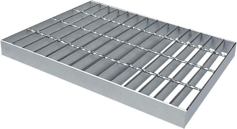 Durable Galvanized Steel Drain Grate for Outdoor Garden & Garage, 50x30x2CM Silver Channel Drain Cover, Heavy-Duty Sewer Grating & Floor Drain Strainer in Kuwait