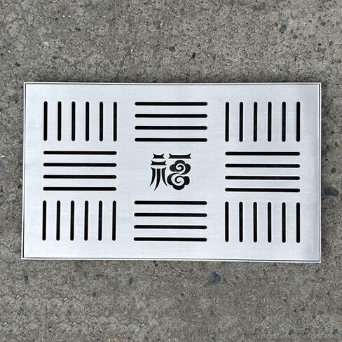 Stainless Steel Floor Drain Grate - Versatile Metal Drainage Cover for Indoor & Outdoor Use, 8-24 Inch Square/Rectangle, Storm Sewer Grating System (50x30x3cm) in Kuwait