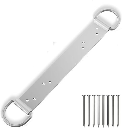 Permanent Roof Brakcets - 18" Dual D-Ring Roof Safety Brakcet, Stainless Steel Roof Brakcets for Fall Protection, Roof Brakcet Kit, for Wood Framed Building, OSHA and ANSI Standards, 4 PACK in Saudi Arabia