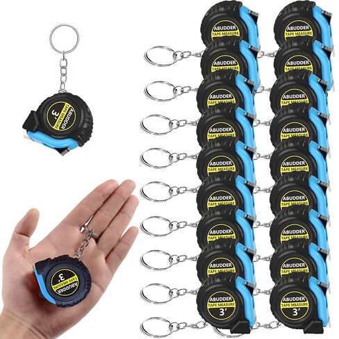 18 حزمة شريط صغير قياس سلاسل المفاتيح - مقاييس الشريط المصغر قابلة للسحب - شريط قياس الجيب الجزء الأكبر سهلا قراءة 3 أقدام (18 ، أصفر ، 3 أقدام) in Kuwait