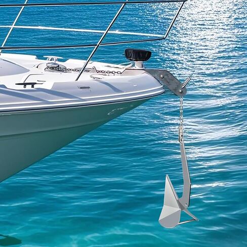 طقم مرساة دلتا مرساة قارب من الفولاذ المقاوم للصدأ مع سلسلة قصيرة وحبل ودوار in Kuwait