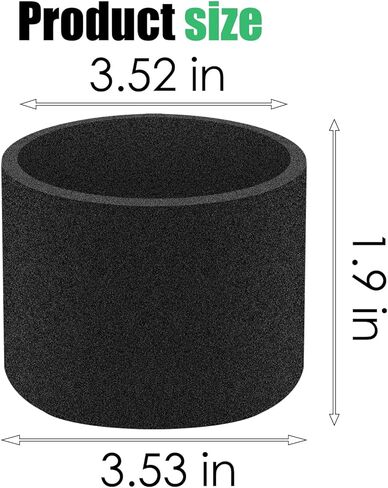 3 Pack Foam Sleeve Vacuum Filters, Fits 49-90-0160 M18 Cordless Compact Hand Held Vacuum 0882-20 in Kuwait