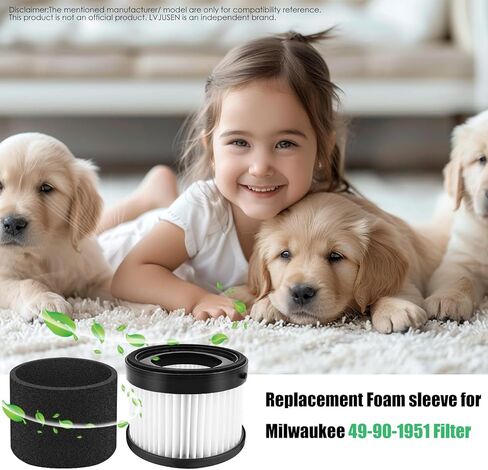 3 Pack Foam Sleeve Vacuum Filters, Fits 49-90-0160 M18 Cordless Compact Hand Held Vacuum 0882-20 in Kuwait