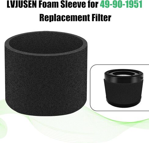 3 Pack Foam Sleeve Vacuum Filters, Fits 49-90-0160 M18 Cordless Compact Hand Held Vacuum 0882-20 in Kuwait