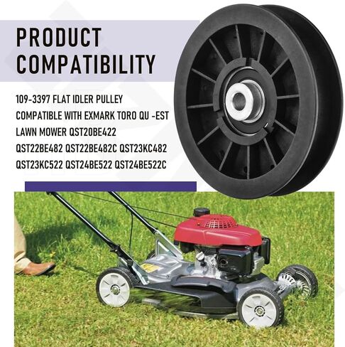 2 حزمة 109-3397 بكرة المهمل المسطحة المتوافقة مع Exmark Toro Quest 74812 74815 74820 74914 74813 74822 74824 74823 جزازة العشب، استبدال 280-511 in Kuwait