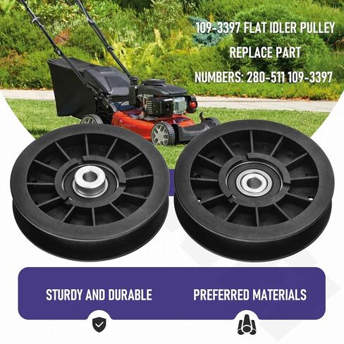 2 حزمة 109-3397 بكرة المهمل المسطحة المتوافقة مع Exmark Toro Quest 74812 74815 74820 74914 74813 74822 74824 74823 جزازة العشب، استبدال 280-511 in Kuwait