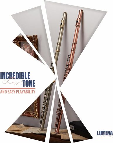 AKLOT Closed-Hole Concert C Flute: Flute Instrument with 16 Keys, Offset G, Smooth Cupronickel Keys, Air-Tight Pads, Include Stylish Leather Hard Case, Cleaning Kit, Stand, Gloves (LUM-CE) in Kuwait