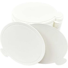100PCS Round Mini Cake Boards, 9cm/3.5 Inch Diameter Grease Resistant Cardboard Bases - White Dessert Plates for Cupcakes, Macarons, Pastry Display (White, 3.5 inch) in Kuwait