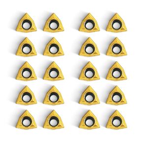 20 قطعة من إدراجات الكربيد، WCMT06T304 (WCMT32.51) مخرطة CNC بديلة من الكربيد لحامل أدوات الخراطة القابلة للفهرسة in Kuwait