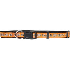 طوق NHL PET للكلاب من Anaheim Ducks، طوق فريق الهوكي كبير الحجم للكلاب والقطط. طوق للكلاب والقطط لامع وملون مرخص من NHL in Kuwait