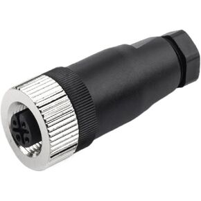 الاستشعار M12 ذكر أنثى موصل سلك الزاوية اليمنى اقتران ملولب 3/4/5/8 دبوس لحام (PG7 زاوية أنثى ، 1PCS_8P) in Kuwait