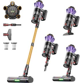 Cordless Vacuum Cleaner, 650W 55Kpa 70Mins Cordless Stick Vacuum with Hurricane Mode, 1.8L Cup, Anti-Tangle Vacuum Cordless, Self-Standing Vacuum Cleaners for Home Pet Hair Carpets in Saudi Arabia