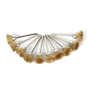 10 قطعة فرشاة تلميع عجلة 3 مللي متر عرقوب فرشاة سلك تلميع أدوات دوارة in Kuwait