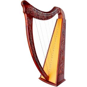35" Diagnol 22 STRINGS NON-LEVERS ROSEWOOD HARP + BAG + Tunning Key Irish Celtic Lap Folk DH-800 in Kuwait