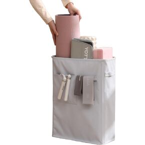 Home Gym Storage Rack, Workout Organizer, Exercise Equipment Storage for Yoga Mat Straps, Thick Yoga Mat (Bluish Grey, Large) in Kuwait