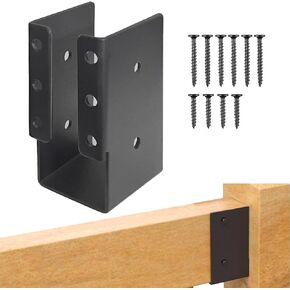 شماعات رافدة مخفية، 12 قطعة، دعامة رافدة خارجية مقاس 2 × 4 بوصة، دعامات شفة مطلية بمسحوق فولاذي Q235B مع براغي، للشعاع، والتأرجح، والدرابزين، والسياج. in Kuwait