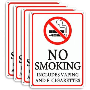 4 عبوات ممنوع التدخين ممنوع التدخين الإلكترونى. الحجم 10×7 بوصة. إنها علامات عاكسة من معدن الألومنيوم، سهلة التركيب، مع 4 فتحات مثقوبة مسبقًا، مناسبة للاستخدام الداخلي والخارجي. in Kuwait