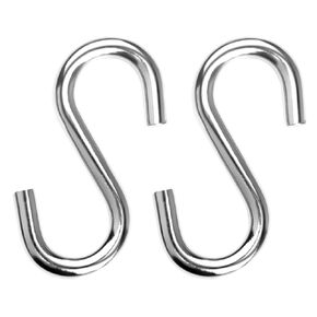 خطافات S لتعليق خطافات S شديدة التحمل 304 من الفولاذ المقاوم للصدأ خطاف أرجوحة مقاس 3.3 بوصة (2) in Kuwait