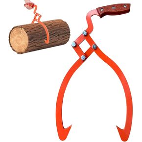 Pilarmuture 20" Log Tongs,Heavy Duty Timber Claw Hook with Dragging Handling Loading Capacity,Ergonomic Log Skidding Tongs,Labor Saving Lumber Skidding Tongs,2 Claw Log Hook for Firewood in Saudi Arabia