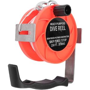 RiToEasysports Dive Reel,150FT White Line Stainless Steel Diving Reel with Handle for Underwater Cave Diving in Kuwait