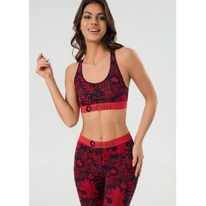 Ethika Women's Sports Bra Stretch with Removable Pads for Active Wear - Heat Seeker (RBL, S) in Kuwait