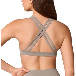 UNISSU Hugcurve Crosscross Strappy Back Sports Bra، U الرقبة اللاسلكية مبطن اليوغا تجريب القمم in Kuwait