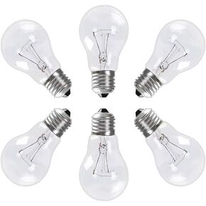 لمبة الإضاءة المتوهجة الواضحة A19، مصابيح الإضاءة المتوهجة 100 واط، مصابيح A19 100 واط، 2700 كلفن أبيض ناعم، قاعدة متوسطة E26، 110-130 فولت (6 عبوات) in Kuwait