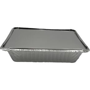 غطاء مقلاة فاخر من رقائق الألومنيوم للاستعمال مرة واحدة - جاهز للفرن وقابل لإعادة الاستخدام وقابل لإعادة التدوير - شديد التحمل للخبز وتقديم الطعام وتخزين الطعام - متين ومضاد للتسرب وسهل النقل in Kuwait