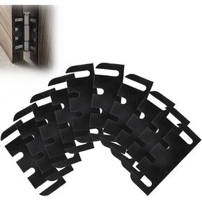 حشوات مفصلات الأبواب، 10 قطع من الفواصل المفصلية البلاستيكية السوداء لمحاذاة الأبواب الداخلية، حشوات أبواب قابلة للتشذيب مقاس 4 بوصات لإصلاح الفجوات والالتصاق، متوافقة مع المفصلات السكنية القياسية in Kuwait